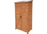 Axi Hugo Armadio Da Giardino In Legno Marrone Caffè | Armadio Exteriore, Armadio Degli Attrezzi Con 3 Ripiani Fissi | 85 X 52 X 173 Cm