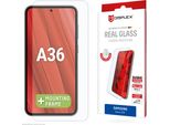 Vetro Blindato E.V.I. Displex (10H, 2D) Per Samsung Galaxy A36, Cornice Di Montaggio Eco, Resistente Ai Graffi, Samsung, Galaxy A36, Applicazione A Secco, Resistente Allo Sporco, Resistente Agli Urti, Resistente Ai Graffi, Trasparente, 1 Pezzo(I)
