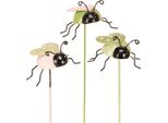Decorazioni Floreali A Forma Di Coccinella In Metallo Per Giardino 7X4 Cm, 6 Pezzi, 6 Pezzi