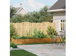 Vidaxl Fioriera Arrugginita 360X80X40 Cm Acciaio Resistente Alle Intemperie