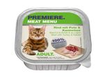 Premiere Meat Menu Adult BœUf à La Dinde Et Au Lapin 64X100 G