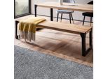 Finebuy Panca Da Pranzo Acacia Legno Massiccio Metallo Panca Da Pranzo Industriale Panca In Legno Solido Senza Schienale Panca Da Cucina Panca Da Pranzo Panca Moderna Sala Da Pranzo