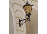 Casa Padrino Applique Da Esterno Barocco Nero / Ambra H. 126,5 Cm - Illuminazione Esterna Nostalgica