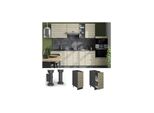 Vicco Apothekerunterschrank Fame-Line Anthrazit Eiche GefräSt 30 Cm Mit Arbeitsplatte Anthrazit