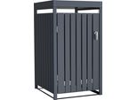 Axi Leon Copribidone Spazzatura In Metallo Grigio/Fioriera - Copri Bidone Spazzatura 1 Contenitore - Max. 240L - Copribidone Spazzatura Esterno Con Eccellente Ventilazione