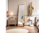 Proximax 40 X 140 Cm Specchio A Figura Intera, 2 In 1 Specchio Da Appoggio E Da Parete, Specchio Per Vestirsi, Specchio Guardaroba Per Camera Da Letto, Soggiorno E Ingresso, Oro