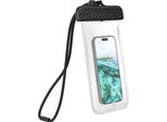 Force Case, Custodia Impermeabile IPX8 Per Smartphone Con Cordino, Trasparente