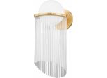 Casa Padrino Applique Ottone Antico / Bianco H. 50,8 Cm - Luci