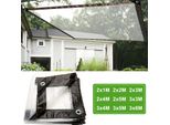 Jayseuw Telone Trasparente Impermeabile In Pvc Con Occhielli, Telone Resistente Alle Intemperie Tettoie Resistenti Pieghevole, 2 × 3M Telone Di Protezione Dalla Pioggia Per Mobili Da Giardino Piante Serra