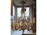 Casa Padrino Lampadario Barocco In Bronzo Antico Ø 145 X H. 180 Cm - Mobili Barocchi