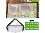 Jayseuw Telone Trasparente Impermeabile In Pvc Con Occhielli, Telone Resistente Alle Intemperie Tettoie Resistenti Pieghevole, 3 × 4M Telone Di Protezione Dalla Pioggia Per Mobili Da Giardino Piante Serra