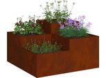 Vidaxl Vaso Da Giardino Arrugginito 80 X 80 X 48 Cm Acciaio Resistente Alle Intemperie