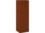 Vidaxl Supporto Per Piante 2 Pezzi Rusty 24 X 24 X 75 Cm Acciaio Resistente Alle Intemperie