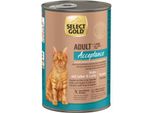 Select Gold Acceptance BoîTes De PâTéE Chat Adulte Poulet, Foie Et Saumon 12X400 G