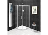 Gelco Sigma - Cabina Doccia Simply Quattro Pezzi 1000X1000 Mm, Vetro Rivestito, Alluminio Lucido/Vetro Chiaro GS5510