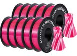 Filamento Pla Di Seta 3D, Temperatura Di Stampa 200-230℃, Diametro 1,75±0,03 Mm, Magenta Seta