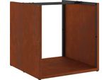 Vidaxl Rastrelliera Per Legna Da Ardere 40X40X40 Cm Acciaio Resistente Alle Intemperie