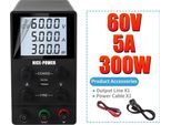 Alimentatore Dc, Uscita 30V/60V/120V, Corrente 3A/5A/10A, Nero SPS605D