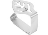 Morsetto Per Tovaglia Spessa In Acciaio Inox, Morsetto Per Tovaglia Da Cucina, Morsetto Da Tavolo Antiscivolo (Foglie)