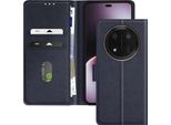Avizar, Cover Per Honor Magic 7 Lite Con Custodia Flip E Supporto Video, Blu Scuro