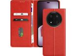 Avizar, Cover Per Honor Magic 7 Lite Con Custodia Flip E Supporto Video, Rosso