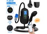 Caricabatterie Portatile Per Veicoli Elettrici, Potenza 7,2 Kw, Corrente Regolabile Da 6 A A 32 A, 5M Type2, TYPE2