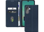 Avizar, Custodia Per Samsung Galaxy A26 Flap Wallet Video Stand, Blu Scuro