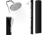 Doccia Solare Clanmacy 20-60 Litri | Soffione Orientabile E Doccetta | Nero/Argento | Fino A 60 °C | Con Tubo Da Giardino