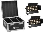 Eurolite Set 2X Led CLS-18 Qcl Rgb/Ww 18X7W + Flightcase