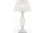 Casa Padrino Lampada Da Tavolo In Stile Liberty Bianco Antico / Bianco H. 56 Cm - Illuminazione Barocca E Liberty