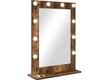 Vidaxl Specchio Per Lavabo Con Specchio Rovere Fumé 70 X 50 X 18 Cm