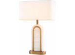 Casa Padrino Lampada Da Tavolo In Ottone Antico / Alabastro / Bianco H. 67 Cm - Luxury Lights