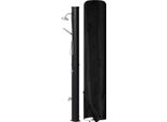 Doccia Solare Tolletour 20-60 Litri | Soffione Orientabile E Doccia A Pedale | Nero/Argento | Fino A 60°C | Con Tubo Da Giardino
