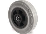Ruota Di Scorta Ø 125 Mm Portata 100 Kg Gomma Piena Grigia Assale Ø 10 Mm Lunghezza Mozzo 50 Mm