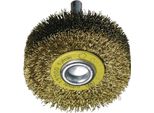Spazzola Rotonda Ø 80 Mm Spessore Del Filo 0,2 Mm Ottone 19 Mm 12000 Min-¹