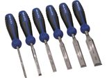 Set Di Scalpelli Da 6, 10, 12, 16, 20, 26 Mm Impugnatura Bicomponente Con Pulsante A Percussione, 6 Pezzi