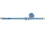 Cinghia Di Ancoraggio Din En 12195-2 Lunghezza 6 M Larghezza 25 Mm Con Cricchetto + Gancio A Punta Lc U 800 Dan