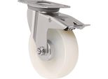 Ruota Girevole Con Freno Totale Ø 125 Mm Portata 200 Kg Con Freno Totale Poliammide 105X80Mm