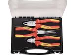 Set Di Pinze Contenuto 3 Pezzi Vde Cromato Valigetta In Plastica