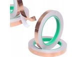 Rosfix – Nastro Di Rame | 20 Mm X 20 M, Spessore 0,05 Mm, Conduttivo Su Un Solo Lato | Vetro Colorato, Schermatura Emi, Saldabile