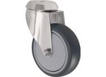 Ruota Girevole Ø 50 Mm Portata 50 Kg Con Foro Posteriore Cuscinetto A Sfera Gomma Grigia