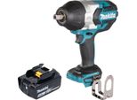 Avvitatore A Impulsi A Batteria Makita Dtw 1004 T1 18 V 1050 Nm 1/2" Brushless + 1X Batteria Ricaricabile 5,0 Ah - Senza Caricabatterie"