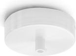 Rosone Tondo In Metallo Alice Bianco IP20 Per Lampade A Sospensione - Base Da Soffitto Moderna, Attacco Centrale, Facile Installazione
