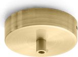 Rosone Tondo In Metallo Alice Ottone IP20 Per Lampade A Sospensione - Base Da Soffitto Moderna, Attacco Centrale, Facile Installazione