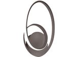 Diva - Lampada Da Parete Titanio 20W Luce Calda 3000K IP20 - Applique Led Da Muro Design Moderno - Led Integrato 37X29