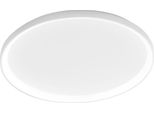 Krizia - Plafoniera Led 80W Dimmerabile - 5800Lm, Luce Calda 3000K, Diffusore Opale, Alluminio Bianco Satinato, D. 70 Cm, IP20, Design Moderno