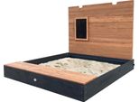 Axi | Mandy Xxl - Sabbiera Con Contenitore E Coperchio Grigio, Marrone | Sabbiera In Legno, Legno Di Hemlock | Facile Da Costruire, Conservare | Da 3 Anni