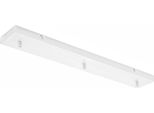 Rosone Rettangolare In Metallo Alice Bianco IP20 Per Lampade A Sospensione - Base Da Soffitto Moderna, Attacco Centrale, Facile Installazione