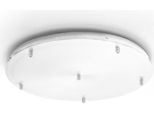 Rosone Tondo In Metallo Alice Bianco IP20 Per Lampade A Sospensione - Base Da Soffitto Moderna, Attacco 6 Fori, Facile Installazione
