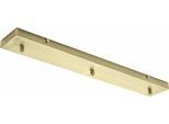Rosone Rettangolare In Metallo Alice Ottone IP20 Per Lampade A Sospensione - Base Da Soffitto Moderna, Attacco Centrale, Facile Installazione